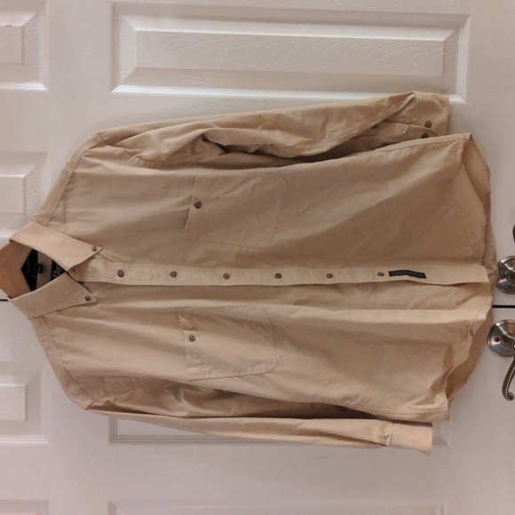 Like new bass twill button down shirt men's size 16.5 32/33 interi plaid collar - Picture 1 of 6